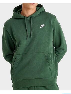 Nike teal Green Pullover Hoodie with White Logo